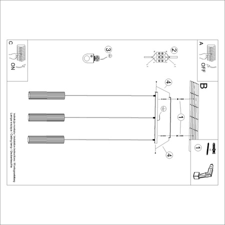 Lampa wisząca KARBON 3L taupe (SL.1774) - Sollux Lighting