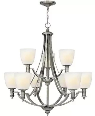 Lampa wisząca TRUMAN kol. ANTYCZNY NIKIEL (HK/TRUMAN9) - Hinkley - Elstead Lighting - żyrandol