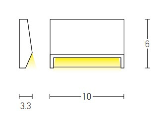 OUTDOOR WALL STEP LIGHT LED 1,5W WHITE (E182 Zambelis) - Zambelis