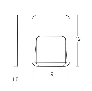 OUTDOOR WALL STEP LIGHT LED 1,5W WHITE (E187 Zambelis) - Zambelis