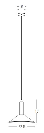 PENDANT LIGHT LED 7W SANDY BLACK-GOLD (22182 Zambelis) - Zambelis