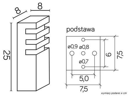 Słupek ogrodowy (RADO 3 DG) - SU-MA