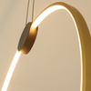 PENDANT LED LIGHT 24W 3000K ALUMINIUM-SILICON,BLACK-GOLD RING (23094 Zambelis) - Zambelis