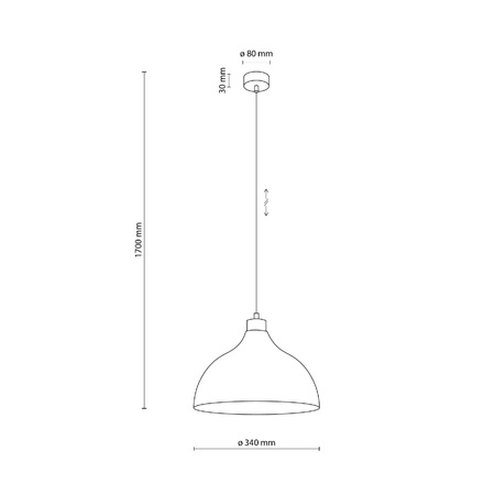 Lampa wisząca CAP MINT 1 PŁ (5901) - TK Lighting