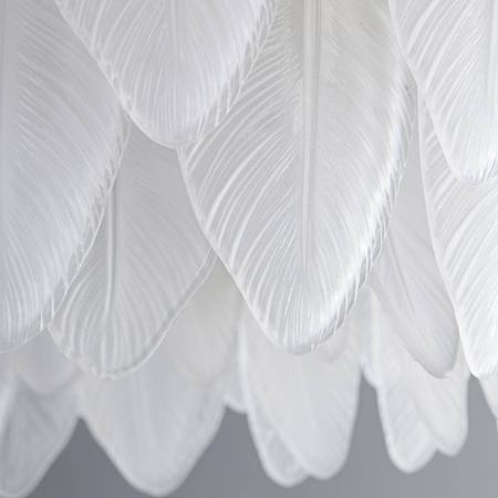 Żyrandol ozdobny PIUMA mosiądz biały 80 cm (ST-6289-8) - Step into Design