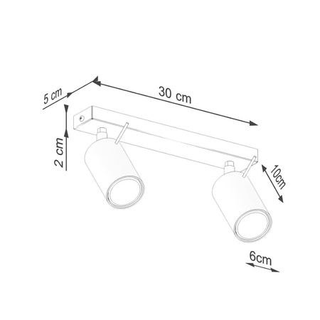 Plafon RING 2 ochra czerwona (SL.1507) - Sollux Lighting
