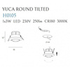 Oprawa halogenowa YUCA ROUND TILTED czarna (H0105) - MAXlight