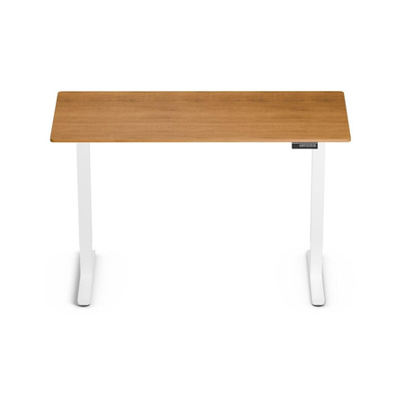 Regulowane biurko gamingowe Control Lite 140 Biały/Drewno (LV1718) - LVN SYSTEM