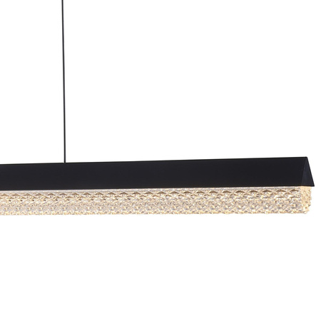 Czarna lampa wisząca z połyskiem kryształu ANABELLA LED 120 cm (ST-8501 black) - Step into Design