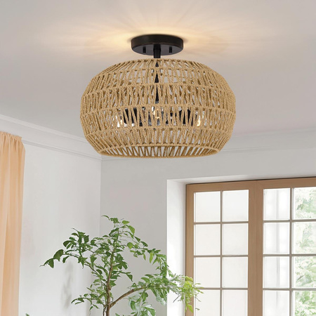 Półplafon Casablanca - 3 źródła światła - Palladiański brąz (QZ-CASABLANCA-3SF-PBZ) - Elstead Lighting