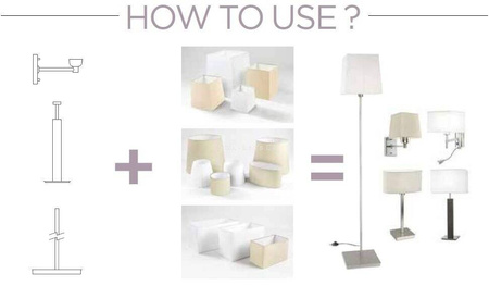 Abażur prostokąt S piasek (PAN-176-BY) - Leds-C4