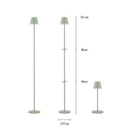 EURIA LAMPA PODŁOGOWA/ZEWNĘTRZNA ZIELONY (19252-43) - Paul Neuhaus