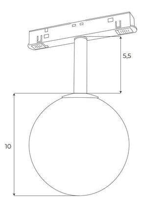 MAXLIGHT M0016N LAMPA  MAGNETYCZNA SYSTEM ON/OFF 6W 525LM 3000K

