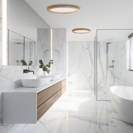 Plafon AQUA WOOD BUK Ø40 LED (18011) - TK Lighting