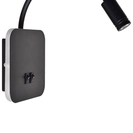 Lampka nocna BASE 8W+2W BLACK (ML6352) - Milagro