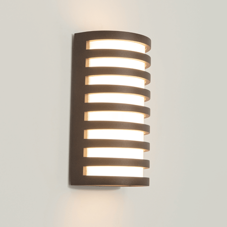 OUTDOOR SCONCE LIGHT LED 10W 3000K ALUMINIUM BROWN (E341 Zambelis) - Zambelis