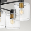 Lampa sufitowa Axel - Czarny/ Stary mosiądz (QN-AXEL7-BK) - Quintiesse