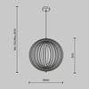 Lampa wisząca Roots Ø 50 cm (MOD197PL-01W1) - Maytoni