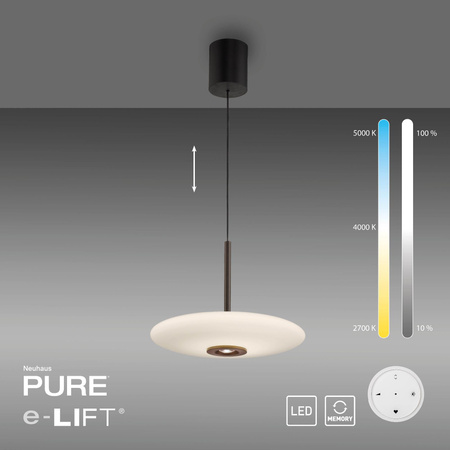 PURE E-VITRUM LAMPA WISZĄCA CIEMNOBRĄZOWY (2084-34) - Paul Neuhaus