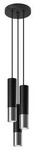 Lampa wisząca LOOPEZ 3P czarny/chrom (SL.0943) - Sollux