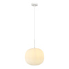GLASS PENDANT LAMP 1XE27 MAX 40W FROST WHITE GLASS & MATT WHITE METAL (20125 Zambelis) - Zambelis