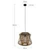 Lampa wisząca Boho bambusowa 38x38x132cm (55705-017) - DIJK