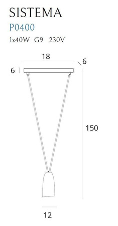 Lampa wisząca SISTEMA (P0400) - MAXlight