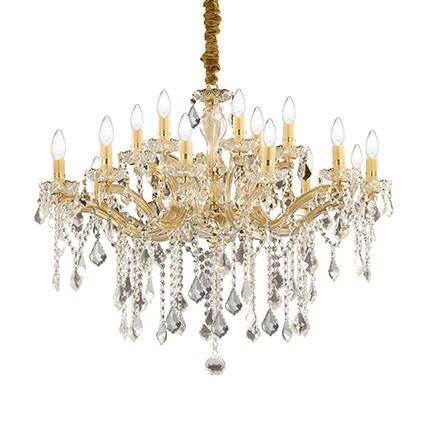 Złoty żyrandol FLORIAN SP18  (75181) Ideal Lux - 18 "świeczek"