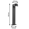 Oprawa ogrodowa CAPEA LED 6W 450lm 2200K 500mm IP44 230V antracyt  aluminium (PL94715) - PAULMANN