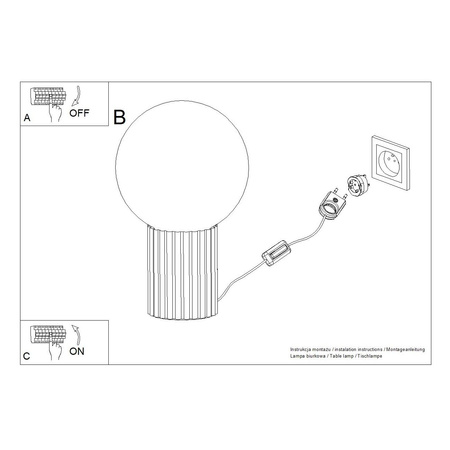 Lampa biurkowa HALO burgund (SL.1751) - Sollux Lighting