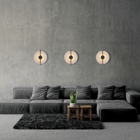 SCONCE LED 13W 3000K BLACK WHITE (1910 Zambelis) - Zambelis