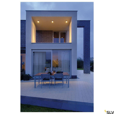 ROX CEILING OUT, QPAR11, lampa sufitowa outdoor, szczotkowane aluminium, maks. 50W,IP44 (1000332) - SLV