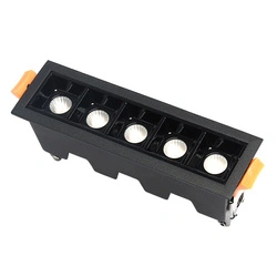 Lampa liniowa Led podtynkowa 10W 3000K czarna JDL-5T - DomenoLED