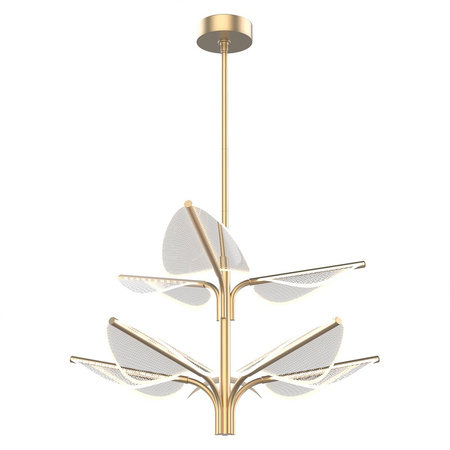 Duża lampa wisząca LED Floriana - Naturalny mosiądz (QN-FLORIANA-8P-L-NBR) - Quintiesse