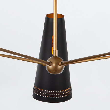 Żyrandol Brickell - 5 źródeł światła - Matowa czerń (QN-BRICKELL5-MBHL) - Quintiesse