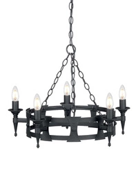 Żyrandol Saxon (SAX5-BLK) - Elstead Lighting