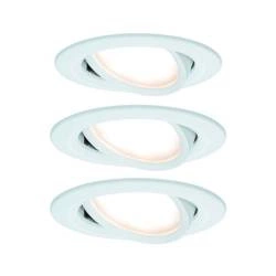 Zestaw Oprawa wbudowana Nova Coin ruchoma LED 3x6,5W 2700K 230V Biały Mat/Aluminium (PL93449) - PAULMANN