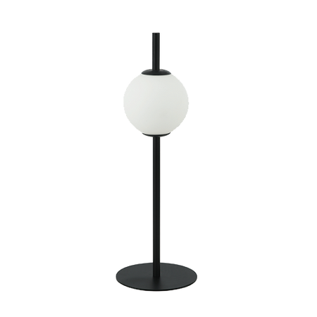 LED TABLE LIGHT 6W 3000K GLASS &METAL  WHITE+BLACK (20134 Zambelis) - Zambelis