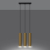 Potrójna Lampa Wisząca LAGOS 3 złoty połysk (SL.1201) - Sollux Lighting