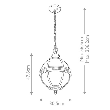 Pojedyncza lampa wisząca Hallero (KL-HALLERON-8M) - Elstead Lighting