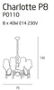 Lampa wisząca duża, CHARLOTTE (P0110) Max light - żyrandol