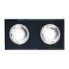 Oczko sufitowe szklane KWADRATOWE 2xGU10 Kolor: CZARNY (EKOS926) - Eko-Light