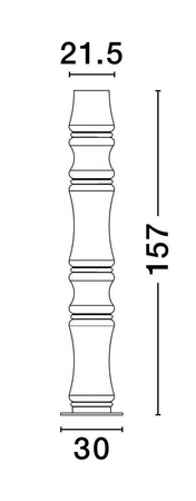 Szklana lampa podłogowa ABANCAY (LE44592) - Luces Exclusivas