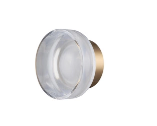 Elegancki okrągły  kinkiet CARMELLO LED transparentna złota 13,5 cm (ST-DL-8535 gold) - Step into Design