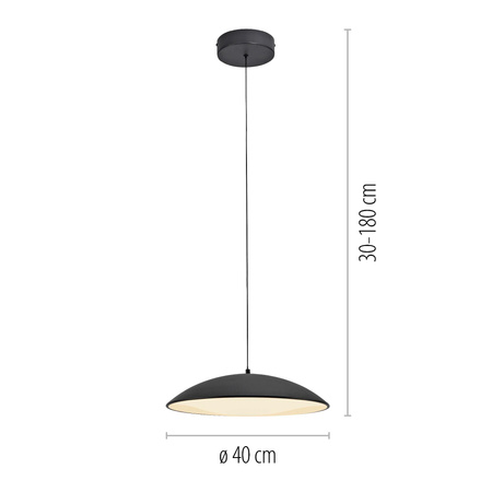 LENTE LAMPA WISZĄCA CZARNA (14606-18) - Paul Neuhaus