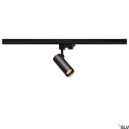 HELIA 50, reflektor do szyny 3-fazowej wysokonapięciowej, LED, 3000K, kolor czarny, 35°, z adapterem 3-fazowym (152960) - SLV