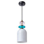 Lampa wisząca Tropea biała, średnia (LP-2004/1P M WH) - Light Prestige