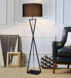 Lampa podłogowa Sand Glass czarna (Abigali-FSG-B-E27)