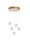 Lampa wisząca EDEM 5 ROUND Złoty (AZ6018) - Azzardo