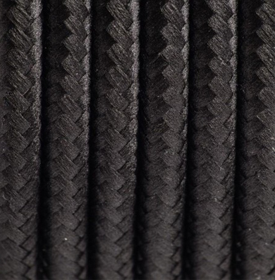 Lampa wisząca Enkel 1  z oplotem poliestrowym czarnym (EN1122P0) - Ummo